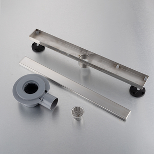 Ống thoát nước sàn nhà tắm hình chữ nhật <span class=keywords><strong>20</strong></span>-120cm, bề mặt chải, thép không gỉ 304, chống mùi, kiểu dài - Product Image 6