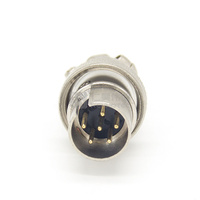Connecteur circulaire aviation GX16 6 broches, 16 mm, femelle, pour panneau, avec câblage