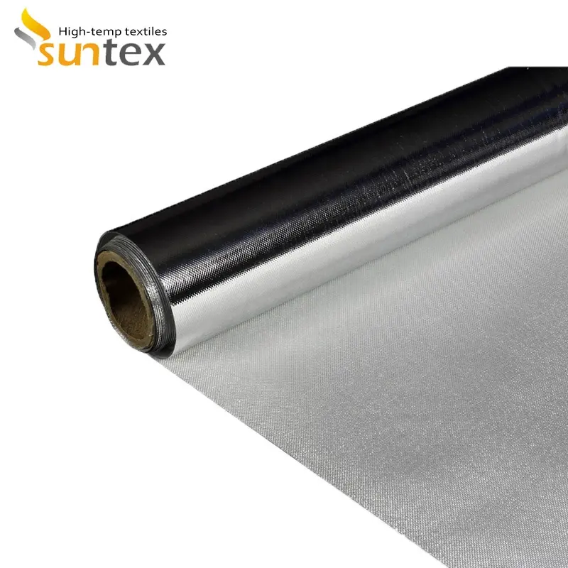 Aluminum Foil Laminated Fabric For Thermal Insulation Cover, Heat Resistant Curtain Duct