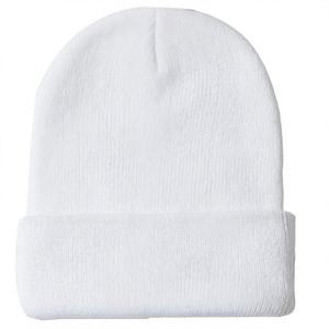 Bonnet Jacquard 100% Acrylique pour Femme et Homme, Bonnet de Ski, Bonnet à Revers Uni, Tricot Doux, Bonnet de Pêcheur, Chapeau d'Hiver - Product Image 1