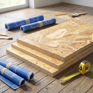 Tablero <span class=keywords><strong>OSB</strong></span> 3 de Bajo <span class=keywords><strong>Precio</strong></span>, Contrachapado <span class=keywords><strong>OSB</strong></span> de 12mm, 15mm, 18mm, 20mm, Panel de Borde Recto para Construcción, Certificaciones CE, FSC, FM, EUDR - Product Image 1