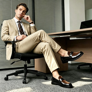 Mocassins pour hommes, respirants, formels, pour le travail, grandes tailles 39-48, très demandés - Product Image 5