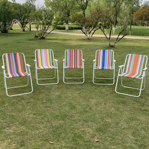 Chaise de plage pliable de <span class=keywords><strong>camping</strong></span> et de pêche en plein air au design minimaliste NB-FAVOUR avec dossier multicolore en option - Product Image 4