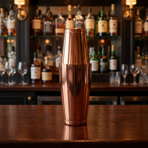 Stainless Steel Copper Plated Boston Shaker Set of 2 Pcs with 28 oz & 18 oz Capacity Luxury <b>Bar</b> <b>Tools</b> - Product Image 2