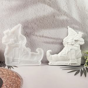 แม่พิมพ์หล่อเรซิ่นทำมือสำหรับตกแต่งแบบทำมือรองเท้าบูทซิลิโคนสไตล์ INS X0539ตกแต่งบ้าน - Product Image 1