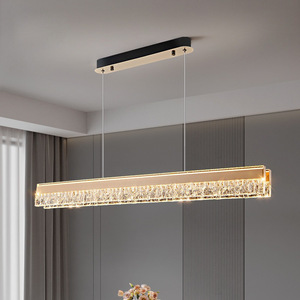 Lampu Gantung Panjang Berkualitas Tinggi Modern Mewah Linear Tiga Warna untuk Meja Makan, Lampu Gantung untuk Pulau Dapur - Product Image 2