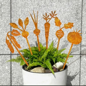 Decoración de Jardín: Accesorios Rústicos, Estacas Decorativas Metálicas, Esculturas Artificiales Pulidas de Metal, Macetas Láser Fáciles de Instalar - Product Image 3