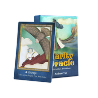 Jeu de cartes de tarot personnalisé de haute qualité avec guide, impression délicate, personnages animés, bleu, 33 cartes, en papier