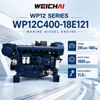 Moteur diesel marin électronique WP12C400-18E121 400HP 295kW 1800RPM 6 cylindres refroidi par eau pour propulsion de navires de marchandises