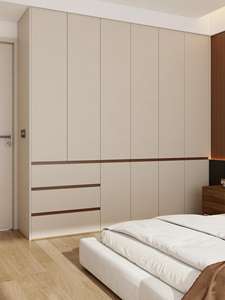 Armario vestidor portátil moderno más nuevo, armarios de dormitorio de madera de diseño de sistemas personalizados con puerta de madera maciza - Product Image 2