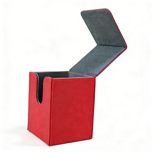 Boîte <span class=keywords><strong>de</strong></span> pont <span class=keywords><strong>de</strong></span> <span class=keywords><strong>cartes</strong></span> magiques en PU gaufré horizontal à grain <span class=keywords><strong>de</strong></span> tissu - Product Image 4