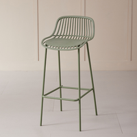 Tabouret de bar moderne en plastique, hauteur comptoir, base en métal, portable pour la maison, l'extérieur, le jardin, la salle à manger, le nouveau design du fabricant d'hôtel