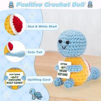 Nouveau Positif Crochet Tortue À La Main Crochet Tricoté Boule De Fourrure Objet Décoratif De Conception Mignonne Et Attachante