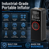 22/25 Cylinder Metal Core Wireless Tire Inflator Portable Double Pump Smart Digital Electric Air Compressor Auto Stop Tyre Pump