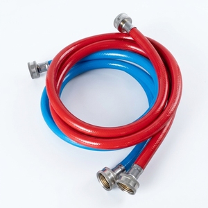 Tuyaux <span class=keywords><strong>de</strong></span> <span class=keywords><strong>machine</strong></span> à <span class=keywords><strong>laver</strong></span> flexibles et durables en PVC KLOE8266-06 3/4" FGH X 3/4" GHT, approuvés CUPC et NSF, pour le marché américain et canadien, garantie 5 ans - Product Image 2