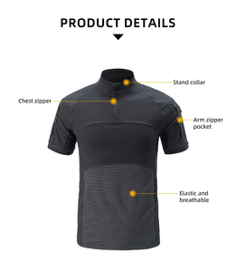 2024 nueva <span class=keywords><strong>venta</strong></span> directa <span class=keywords><strong>de</strong></span> fábrica camiseta <span class=keywords><strong>de</strong></span> entrenamiento transpirable negro Python actividades al aire libre camisa uniforme táctico - Product Image 6