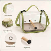 Sac de transport pliable transparent pour oiseaux, imperméable, respirant, anti-évasion, cage de voyage en plein air