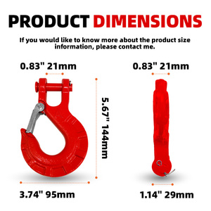 Crochet de <span class=keywords><strong>treuil</strong></span> 3/8 "Heavy Duty Front G70 Alliage d'acier a Off Road Accessoires <span class=keywords><strong>4x4</strong></span> 1/4" 4wd <span class=keywords><strong>Treuil</strong></span> de remorque Crochet de remorquage - Product Image 3