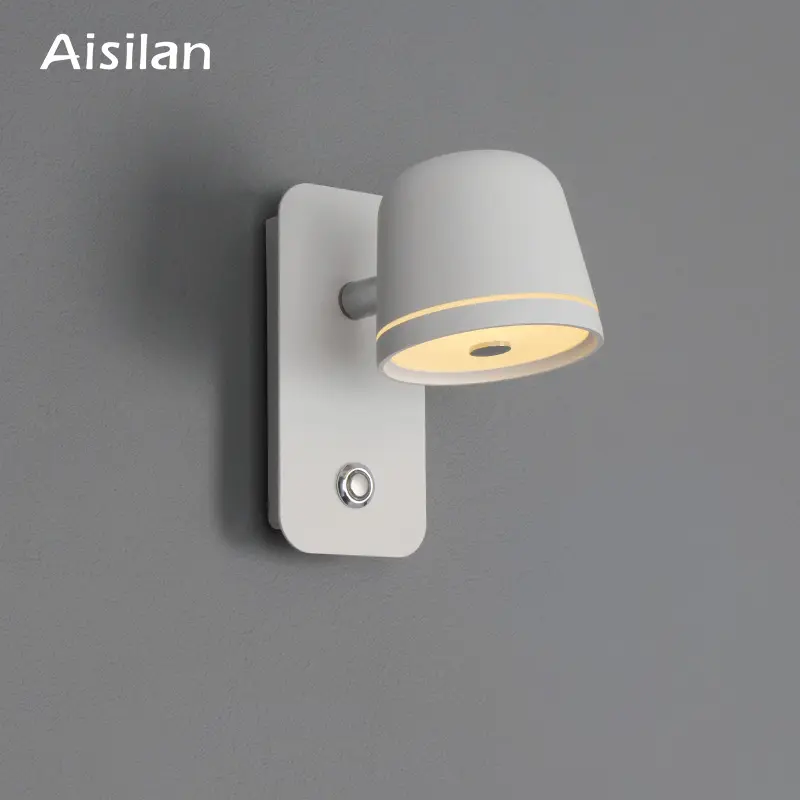 Aisilan Dimmable 현대 벽 Sconce 램프 위아래 LED 벽 램프 플러그 lamparas de pared LED 벽 램프