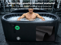 Baignoire de récupération professionnelle gonflable en tissu Drop Stitch pour bain froid, capacité 60+ gallons, pour bain de glace, récupération, sports intérieurs et extérieurs