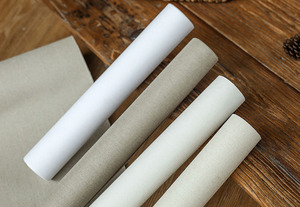 Tùy chỉnh linen pha trộn hạt mịn lớp phủ <span class=keywords><strong>Polyester</strong></span> tinh khiết bông dầu vải vừa hạt Acrylic sơn vải cuộn - Product Image 4