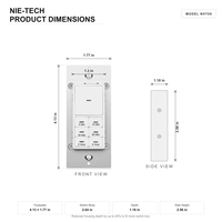 Sakelar Timer Lampu Hitung Mundur WiFi Pintar di Dinding dengan Sertifikasi ETL untuk Kipas Kamar Mandi, Lampu, PC Tahan Api 15A 125V