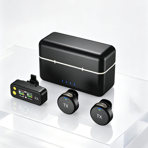 Micrófono Lavalier Inalámbrico Profesional de 2.4GHz con Succión Magnética, Micrófono <span class=keywords><strong>Invisible</strong></span> con Cancelación de Ruido para Grabación de Vlogs - Product Image 1