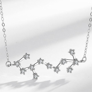 Пользовательские стерлингового серебра белый кубический цирконий Лео Звезда Созвездие 12 зодиака ААА + циркон ожерелье - Product Image 4