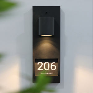 Targa Moderna Minimalista con Numero Civico e Illuminazione a LED, Montaggio a Parete per Appartamenti/Ville/Hotel - Product Image 2