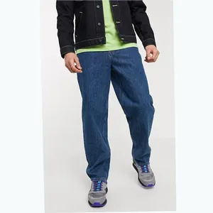 Satılık moda erkek sıska kot pamuk yırtık açık mavi kot pantolon erkekler için