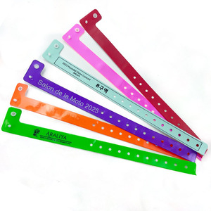 Tear Resistant Customized Logo Promotional Vinyl Wristbands & Bracelet with Tab
