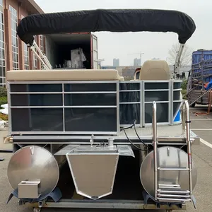 Allshine CE, отдых, алюминиевая электрическая понтонная лодка 5,8 м/19 футов, катамаран, яхта с мотором для продажи