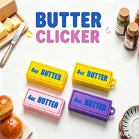 Jouet anti-stress Clicker Fidget en forme de beurre, boîte de beurre, pendentif Clicker à touche unique, jouet anti-stress, vente en gros