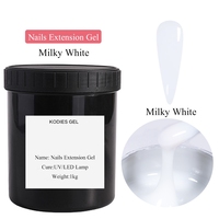 Vernis à ongles acrylique de construction de qualité pour les salons de manucure et les studios, extension de gel UV dur, 1kg
