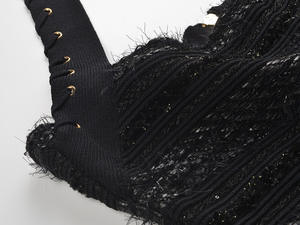 Y2K sonbahar yeni varış kadın Halter kolsuz Mini örme Slim-Fit rahat ve resmi balo parti elbiseler - Product Image 4