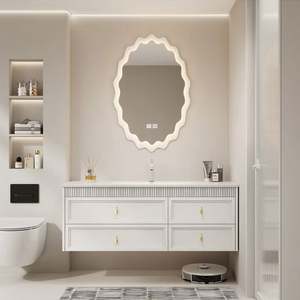 High End Customized <b>Bathroom</b> Cabinets Classic Style Wall Mounted Wooden <b>Bathroom</b> Vanity <b>with</b> Sink - Product Image 5