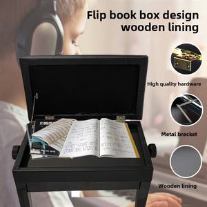 Taburete de Piano Ajustable de Madera Maciza para <span class=keywords><strong>Casio</strong></span>, para Uso Individual o Doble, Taburete de Piano Digital, Silla Ajustable para Niños, Universal para Guzheng - Product Image 5
