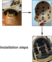 Kit de coussinets tactiques pour casques à profil haut et à profil moyen, coussinets en mousse à mémoire de forme pour la chasse, pour produits de casque
