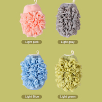 Bain luffa corps éponge brosses Spa Pouf Luffa exfoliant bain gant douche épurateur mitaine gant nettoyant tampon avec fleur