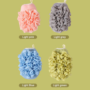 Baño Loofah Cuerpo Esponja Cepillos <span class=keywords><strong>Spa</strong></span> Puf Luffa Exfoliante Baño Guante Ducha Depurador Guante Manopla Almohadilla de limpieza con flor - Product Image 2