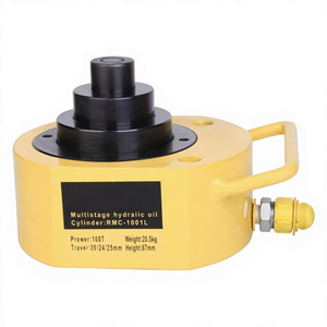 Rmc-501l Multistage Hydraulic Cylinder 50t 20mm Stroke Steel Alloy For Lifting - Product Image 1