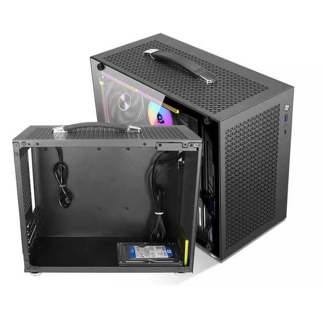 Gaming Mid Tower Steel Computer Chassis with USB Ports ITX Motherboard Support Cooling Design