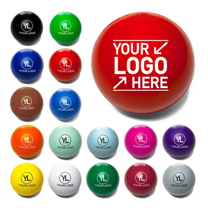 Cadeaux promotionnels durables avec logo personnalisé Réduction de pression Impression couleur ronde en mousse PU Jouets anti-stress - Product Image 1