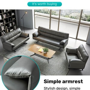 Ensemble de canapés de bureau modernes en cuir de haute qualité pour la maison, le bureau, l'appartement ou l'hôpital – Mobilier élégant pour salon - Product Image 3