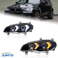 Ensemble de phares à LED Junyo pour BMW X5 E70 2007-2013 et les nouveaux phares à LED pour X5 avec feux de jour à LED