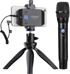 Microphone filaire <span class=keywords><strong>COMICA</strong></span> pour smartphone, microphone portable <span class=keywords><strong>Comica</strong></span> <span class=keywords><strong>CVM</strong></span>-WS50(H) pour téléphones iPhone/Android, interview - Product Image 1