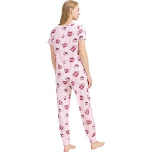 Conjunto de Pijama Personalizado para Mujer, Camiseta de Manga Corta Suave con Pantalones Jogger, Ropa de Dormir de Viscosa de Bambú, Tallas S-XXL - Product Image 4