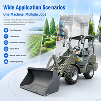 Chargeur électrique avec plusieurs accessoires disponibles, direction entièrement hydraulique, LOGWAY, design compact, petits projets, chargeur électrique