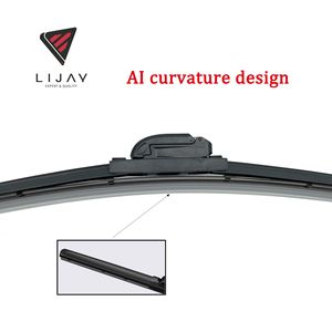 ใบปัดน้ำฝนรถยนต์อเนกประสงค์รุ่นล่าสุด LIJAY A4/Q5 แบบ U-Hook ผลิตจากยางธรรมชาติ 100% สีดำ พร้อมอะแดปเตอร์ 17 ชิ้น ใช้ได้กับรถยนต์ 99% - Product Image 5