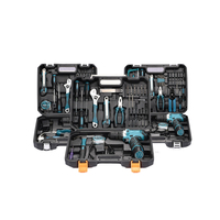 Kit Combiné Outils Électriques Sans Fil Perceuse Visseuse Clé à Molette Coffret Boîte à Outils Jeu d'Outils Complet